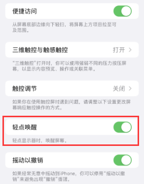 宜阳苹果授权维修站分享iPhone轻点无法唤醒怎么办 