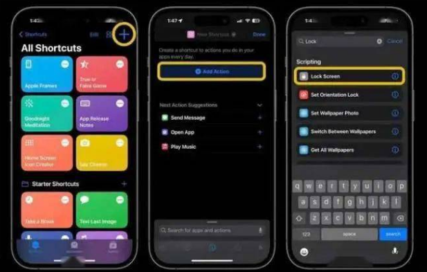 宜阳苹果14锁屏维修店分享iPhone14升级iOS16.4后如何创建锁屏快捷方式 