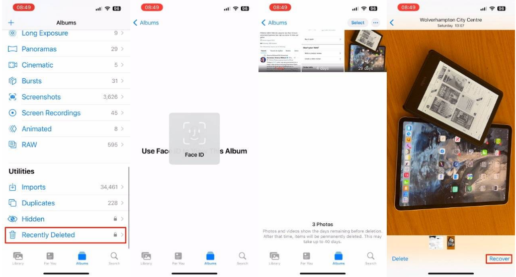 宜阳苹果14维修分享 iPhone14 上恢复已删除的照片 